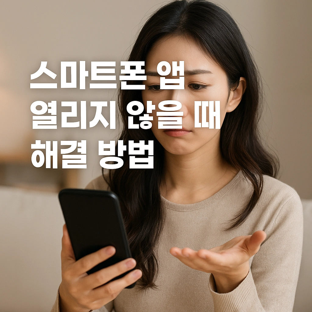 스마트폰 앱이 열리지 않을 때 해결 방법