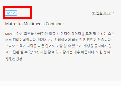 mkv mp4 변환 방법