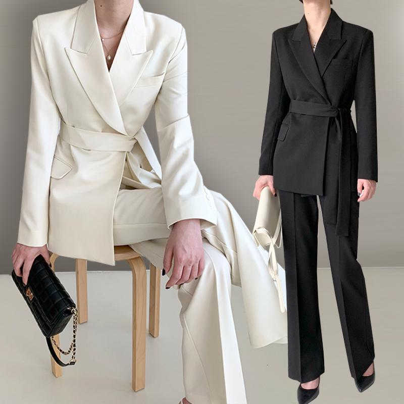 (F/L) 가을 여성정장 여자셋업수트 웨딩수트 바지정장 벨트셋 66 77-로렌셋트