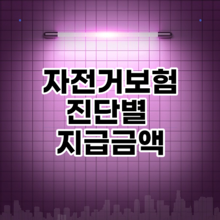 자전거보험 진단별 지급금액