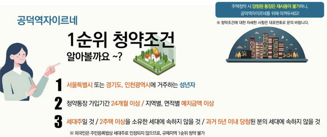 공덕역 자이르네 분양가