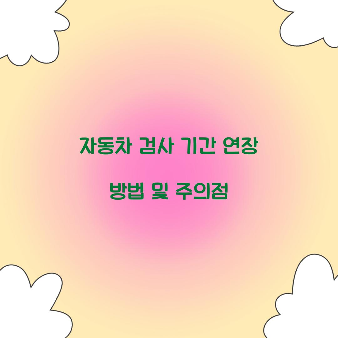 자동차 검사 기간