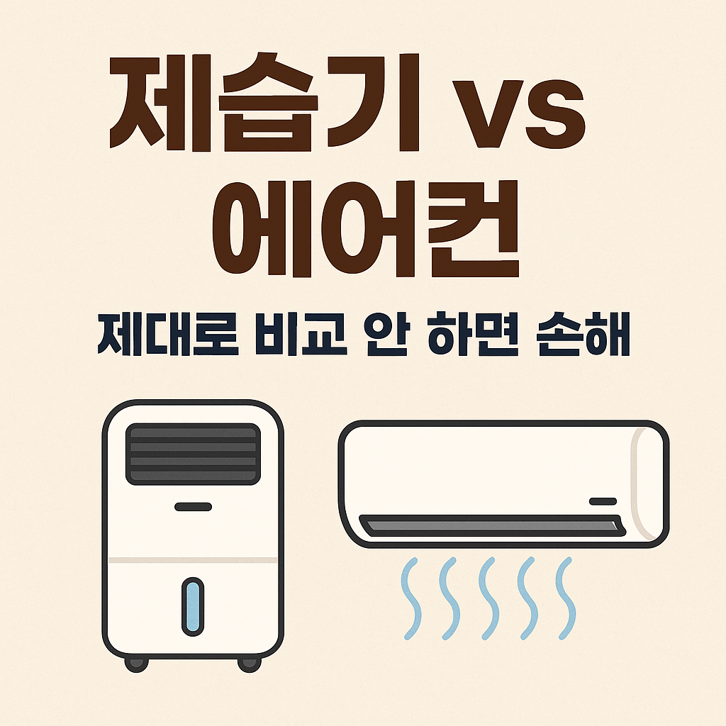 [제습기 vs 에어컨] 비교 안 하면 건강도 전기세도 손해!