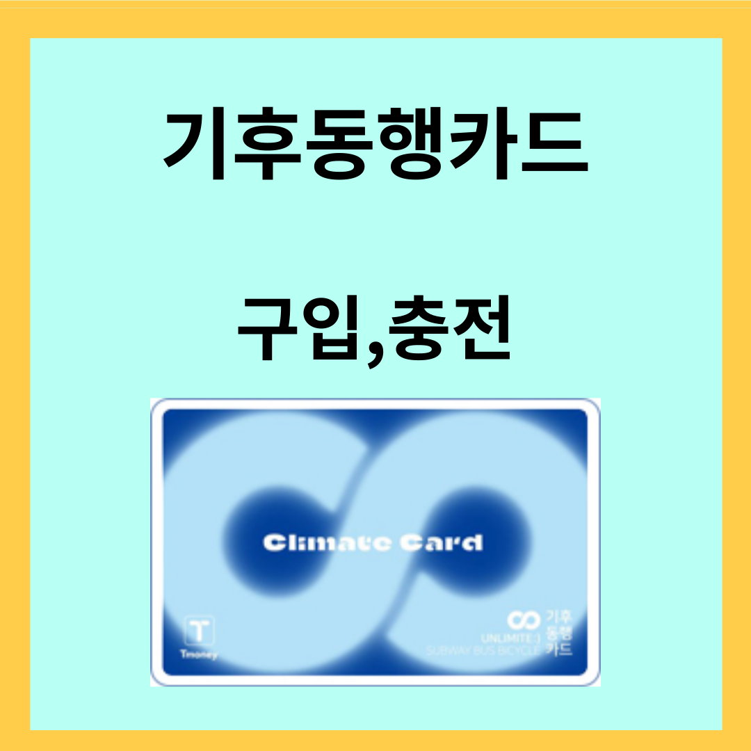 기후동행카드- 이용방법, 구입과 충전