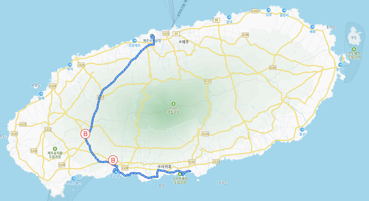 600번 601번 버스 노선도