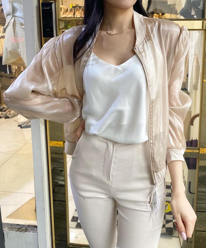 실크오간자점퍼