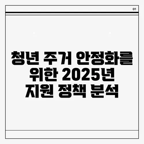 청년 주거 안정화를 위한 2025년 지원 정책 분석
