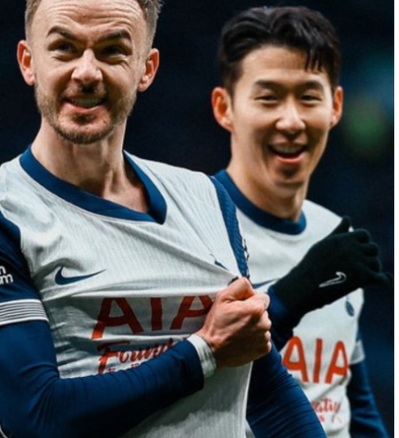 토트넘 선수(메디슨과 손흥민)