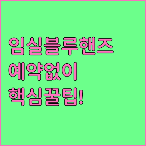 임실 블루핸즈 방문 전 체크리스트와 ..