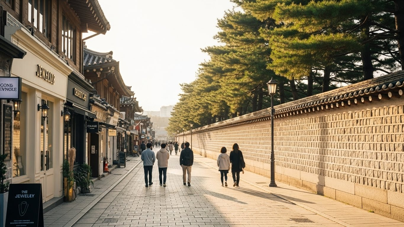 종묘 담장과 서순라길의 조화