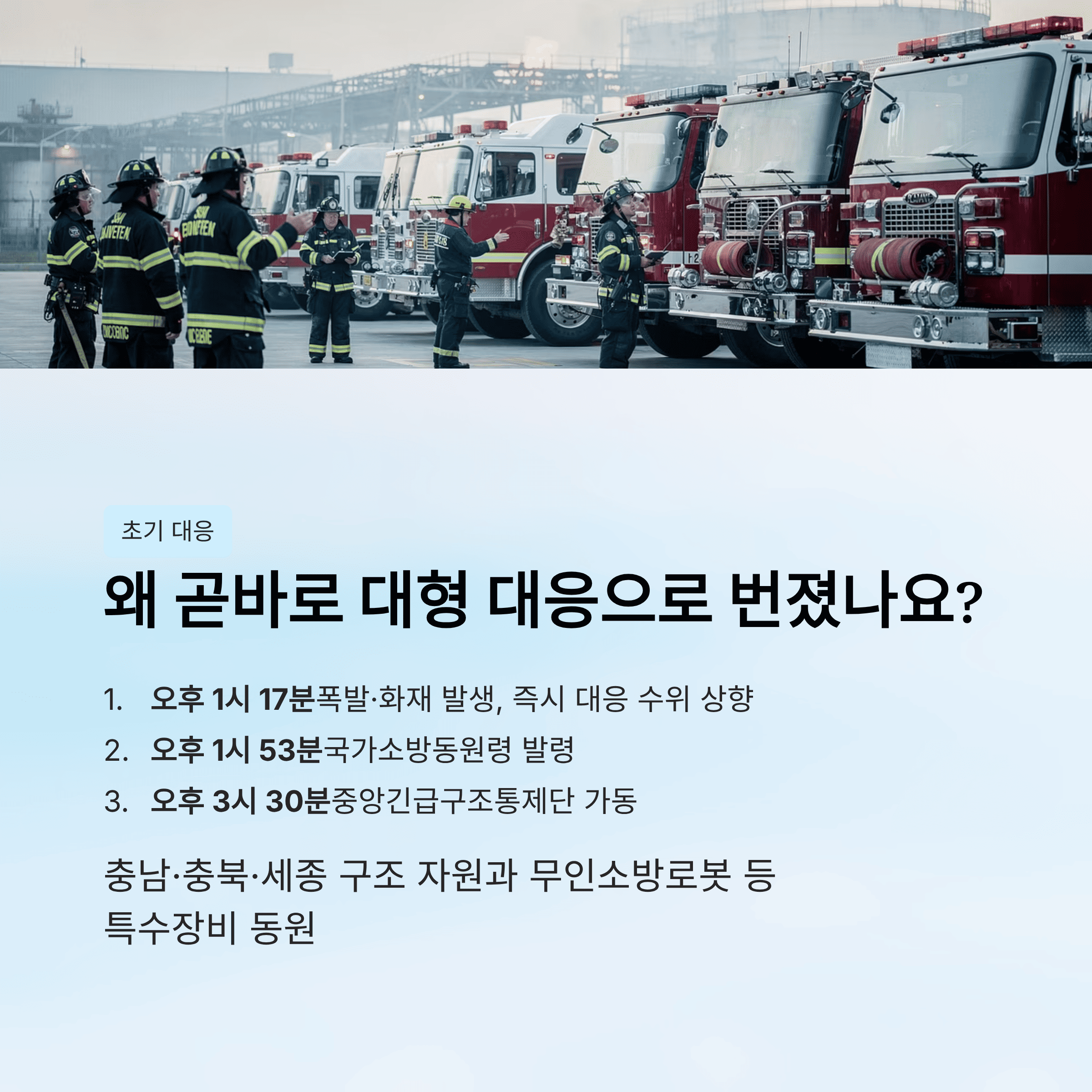 왜 곧바로 대형 대응으로 번졌나