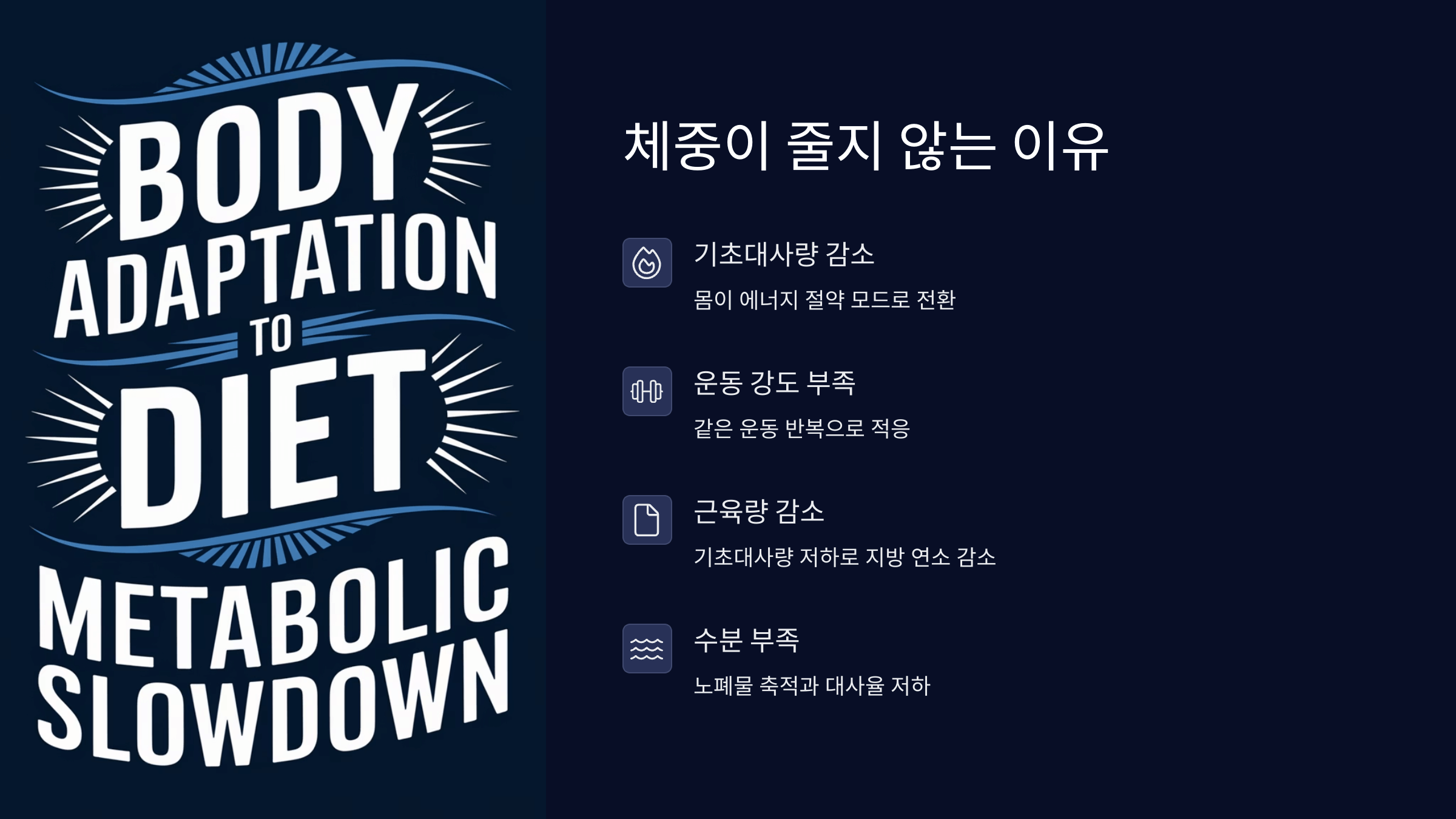 체중이 줄지 않는 이유