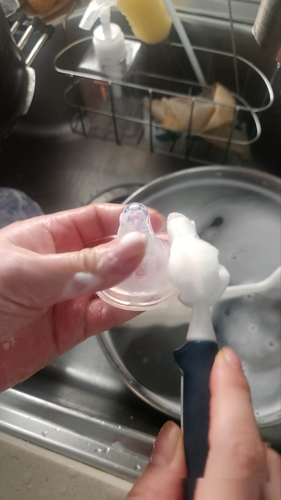 젖꼭지세척