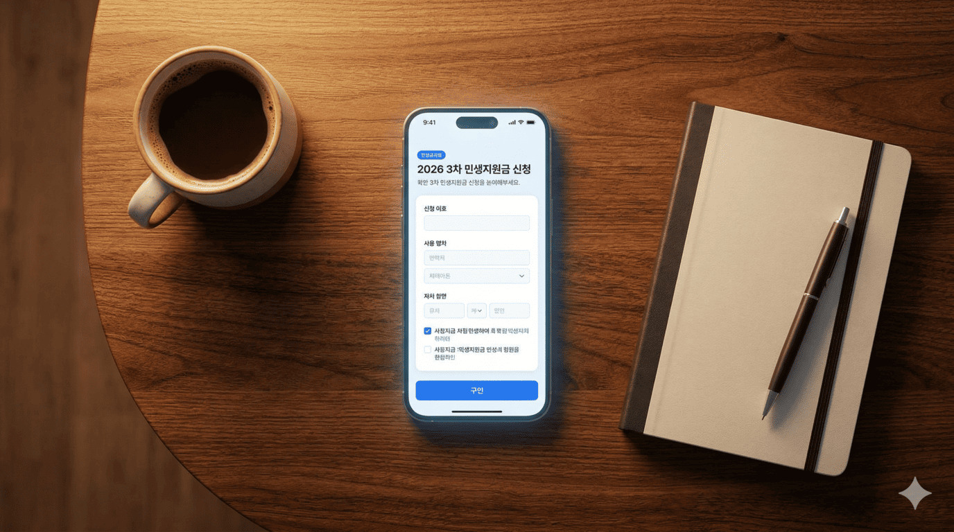 2026 3차 민생지원금 스마트폰 간편 신청