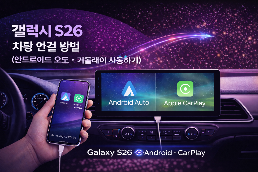 갤럭시 S26 차량 연결 방법 안드로이드 오토 설정 이미지