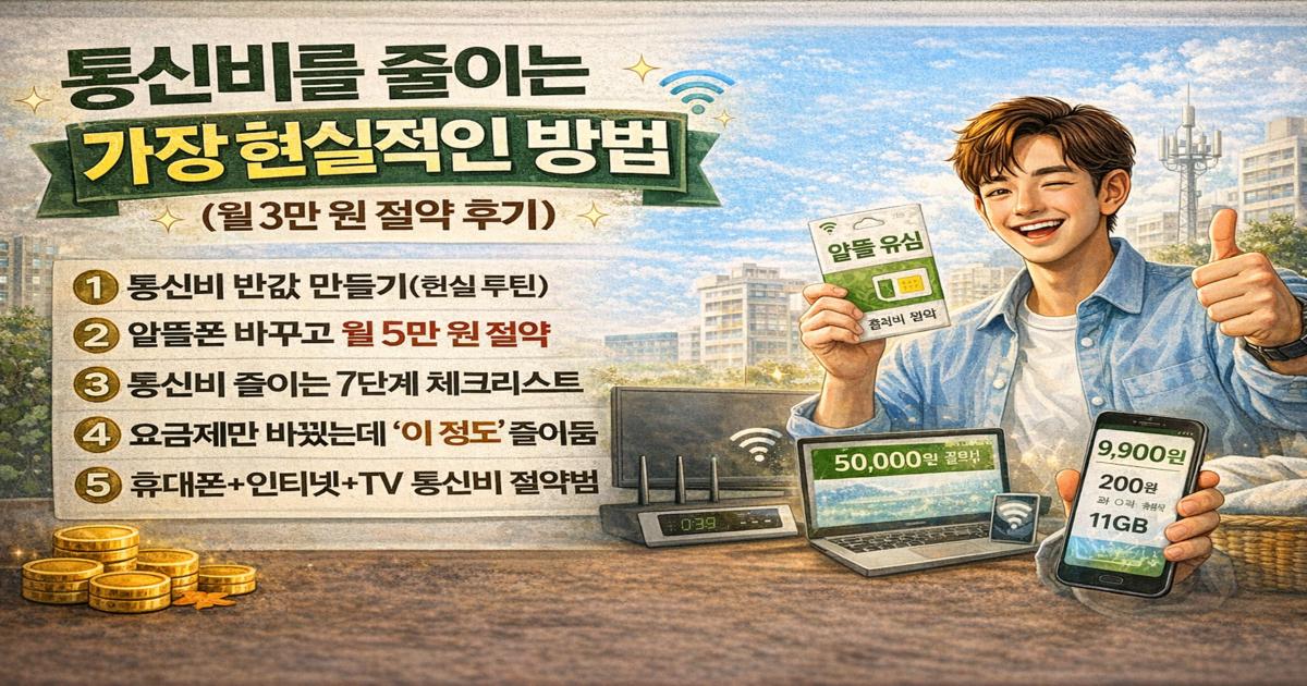 통신비를 줄이는 가장 현실적인 방법