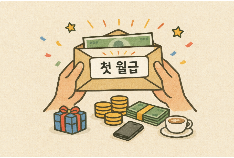 첫 월급 관련 사진