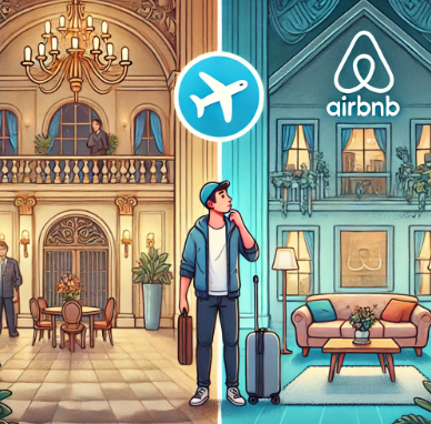 호텔과 에어비엔비 고민 이미지