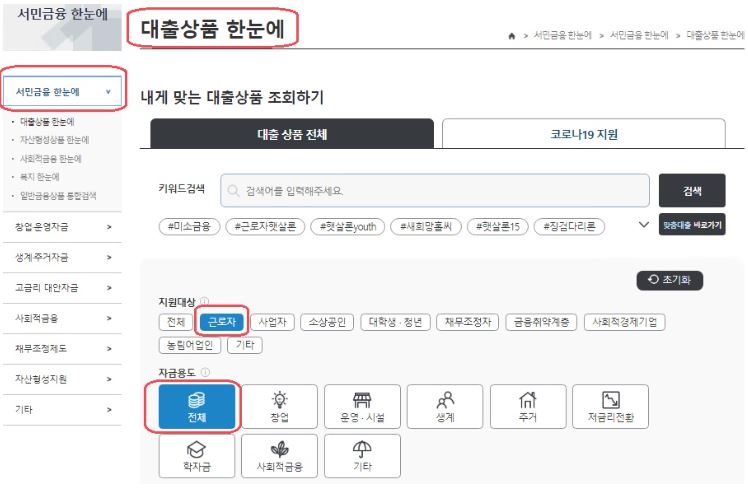 서민금융진흥원-정부지원-대출