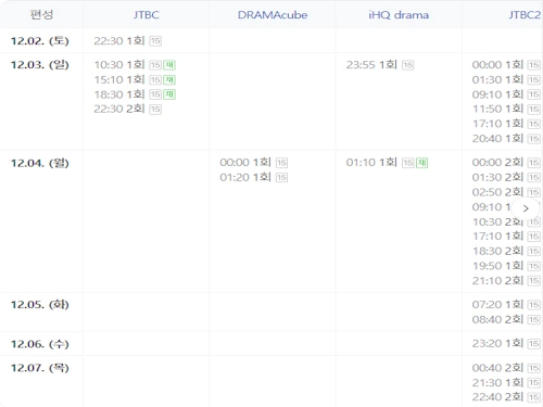 웰컴투삼달리 재방송 편성표