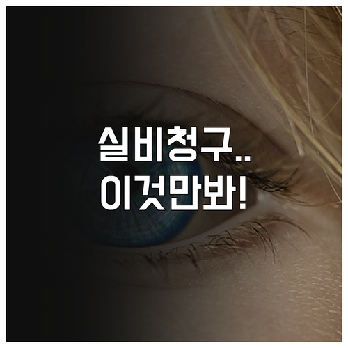 백내장 수술 실비 청구 준비 서류 및..