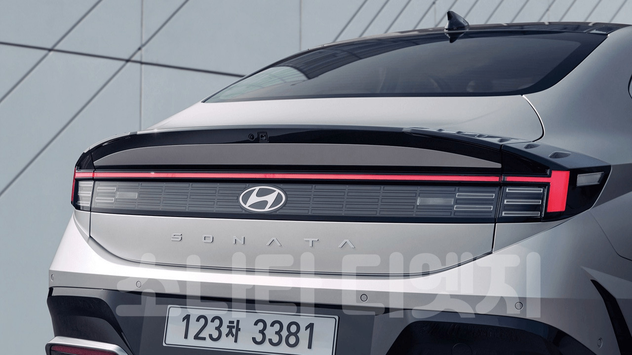 2024 쏘나타 디엣지의 후면부 모습