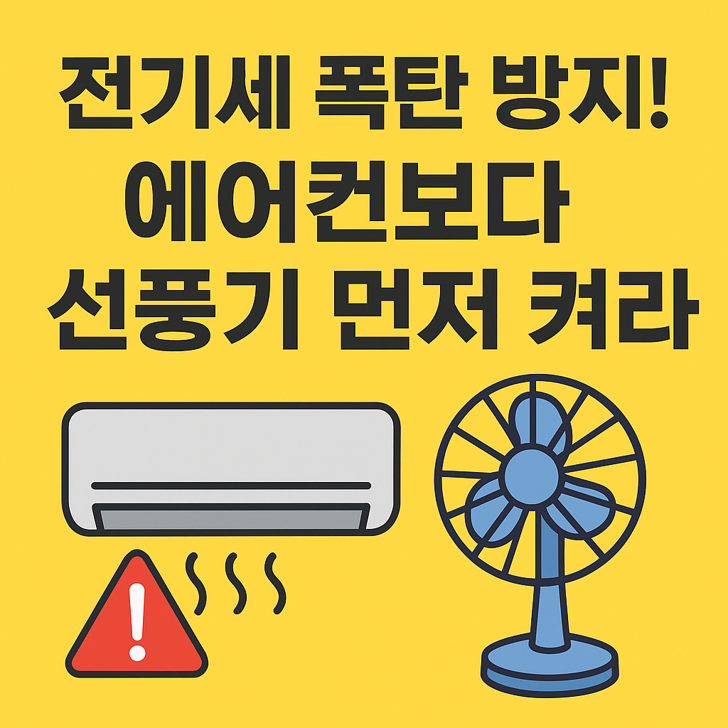 에어컨보다 선풍기를 먼저 켜세요