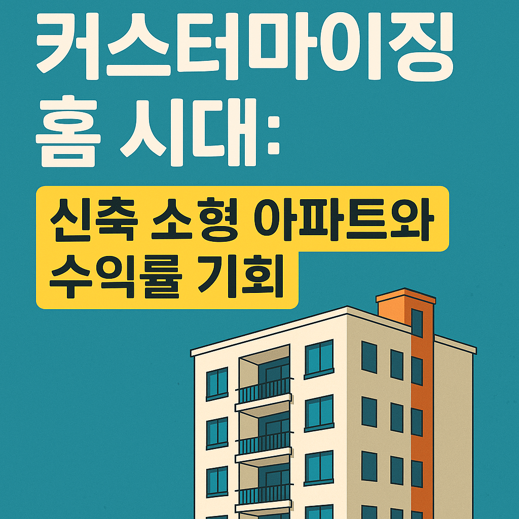 커스터마이징 홈 시대: 신축 소형 아파트와 수익률 기회