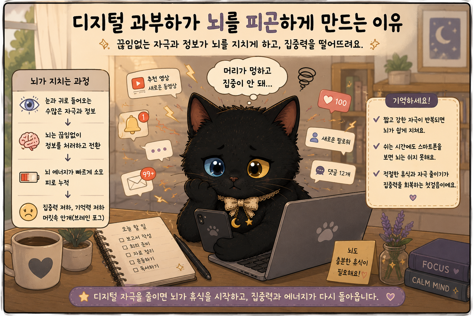 디지털 과부하가 뇌를 피곤하게 만드는 이유