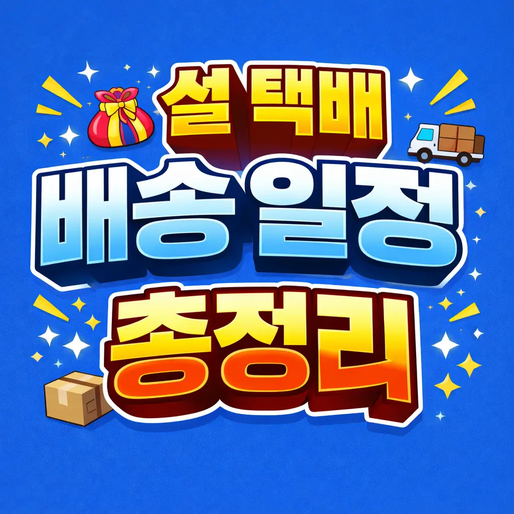 설 택배 배송 일정 총정리