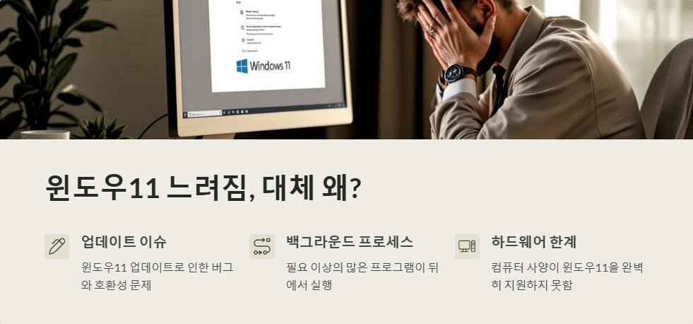 윈도우11 느려짐 문제, 속도를 빠르게 만드는 꿀팁