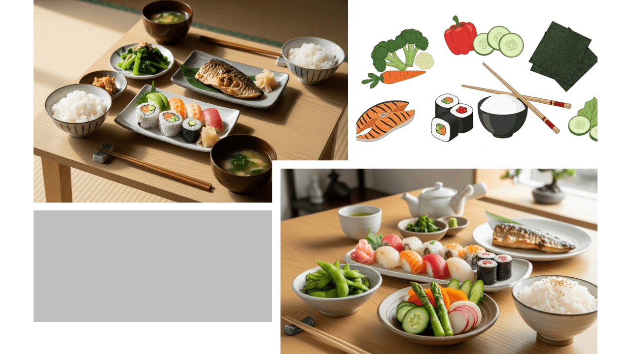 일본식 다이어트 (오토마키, 식초밥, 생선)