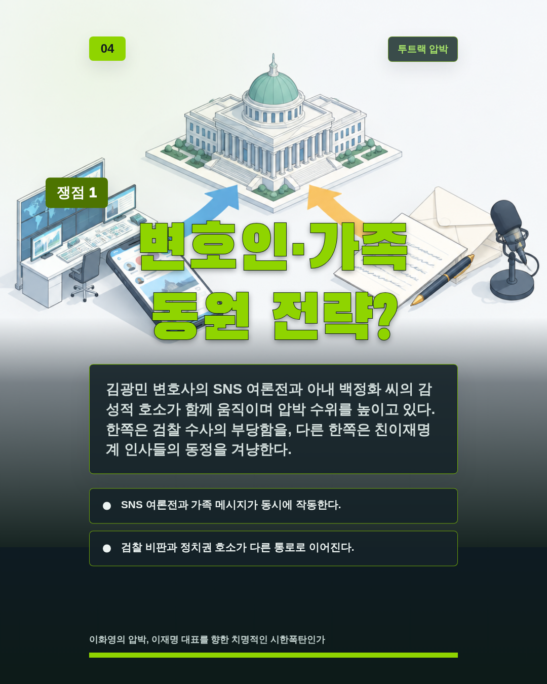 변호인&middot;가족 동원 전략?