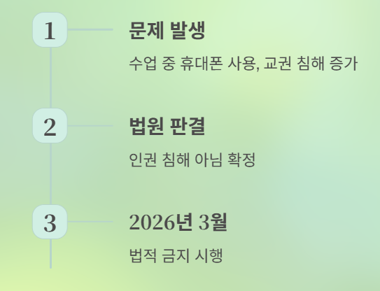 학교 수업 중 휴대폰 사용 금지