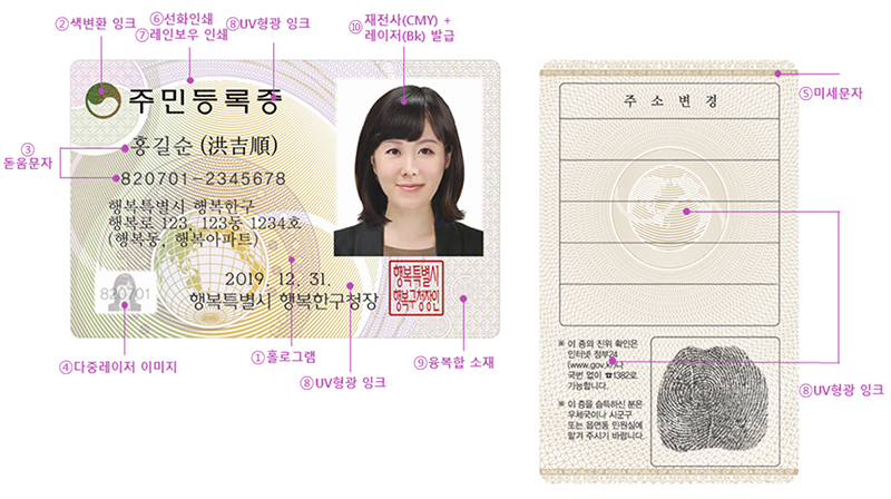 위조된 &#39;가짜 주민등록증&#39; 육안 식별 요령