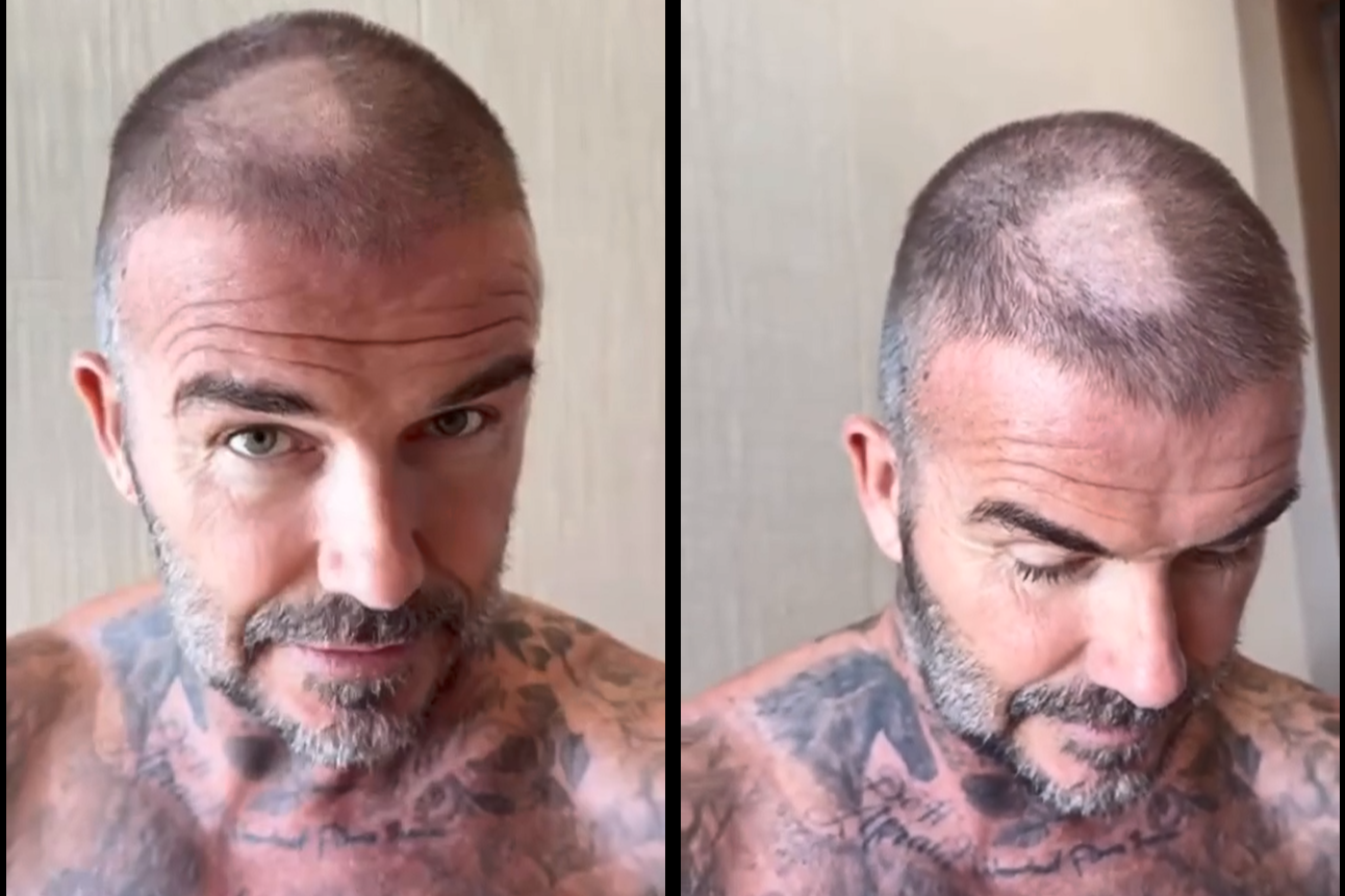 베컴, 셀프 이발 대참사