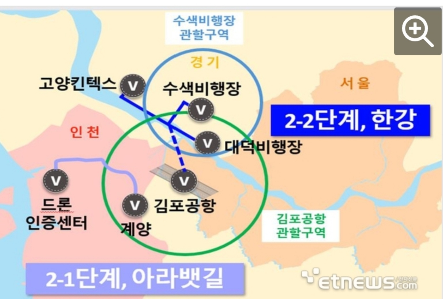 K-UAM 노선도