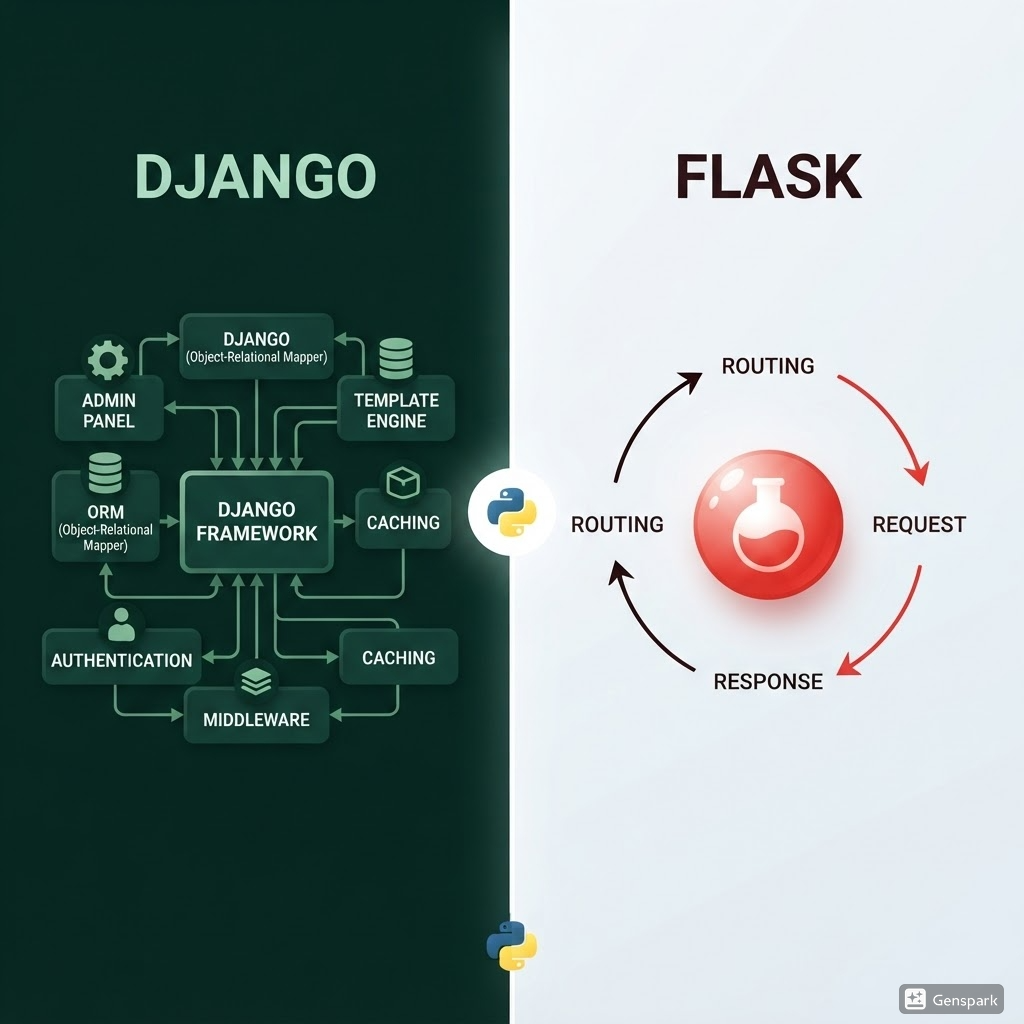 웹 개발: Django vs Flask 비교