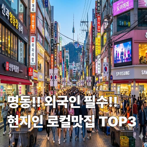 명동 로컬 맛집 TOP 3 명동교자 신세계떡볶이 명화당 웨이팅 꿀팁