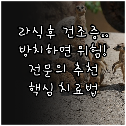 라식 후 안구 건조증 지속 시 고려하..