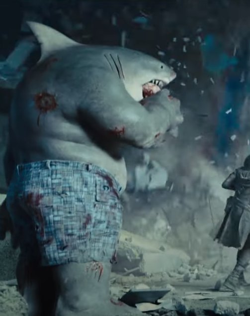 뚱뚱한 배 내밀고 있는 킹샤크의 모습