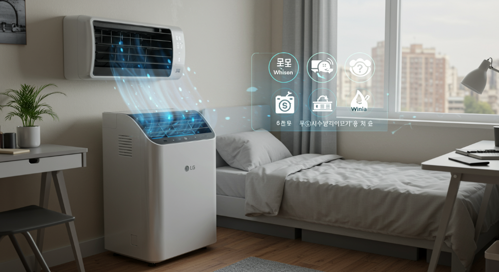 원룸엔 벽걸이 NO! 1인 가구에 딱 맞는 휴대용 에어컨 기준은 따로 있다!
