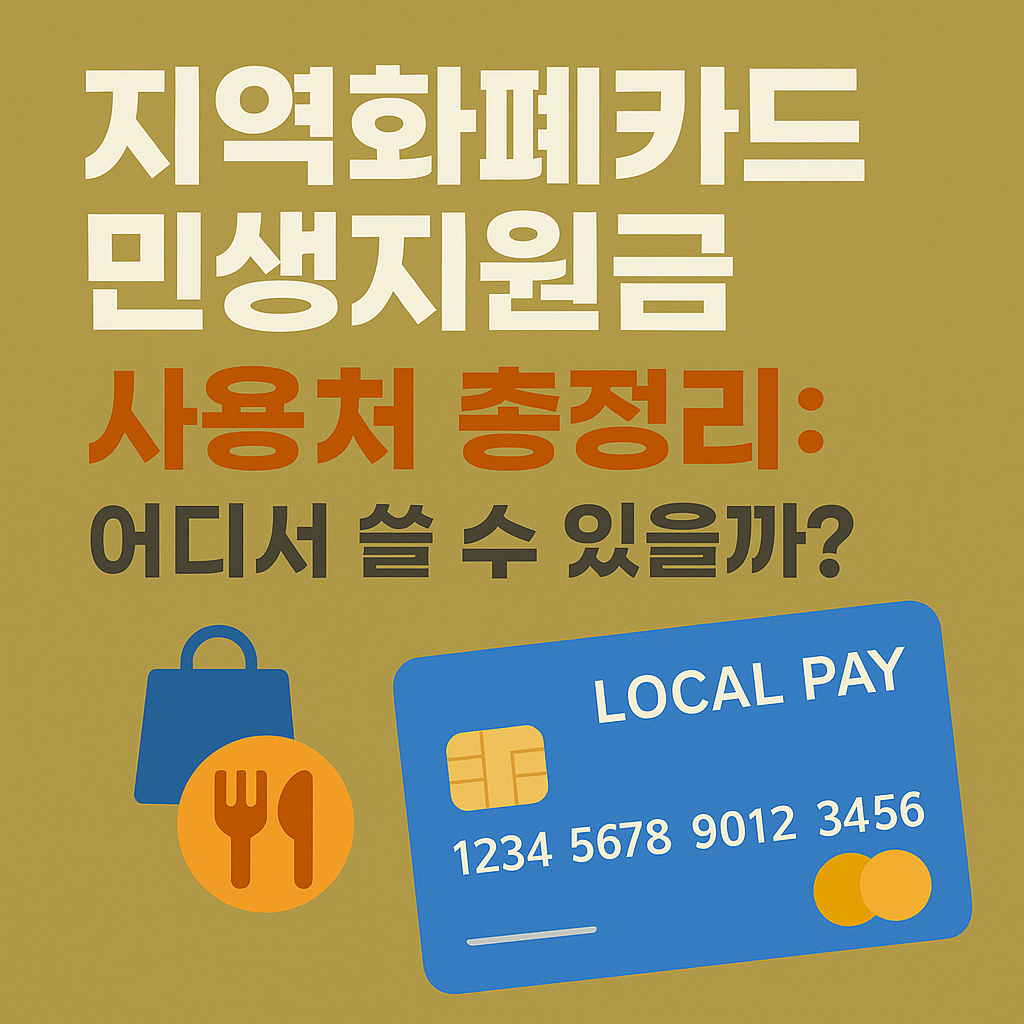 지역화폐카드 민생지원금