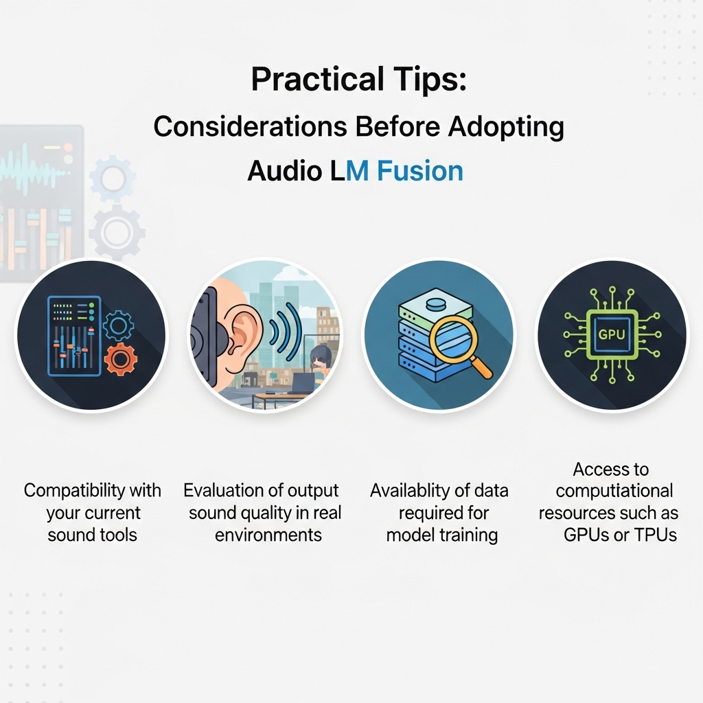실무 적용 팁: Audio LM Fusion 도입 전 고려사항