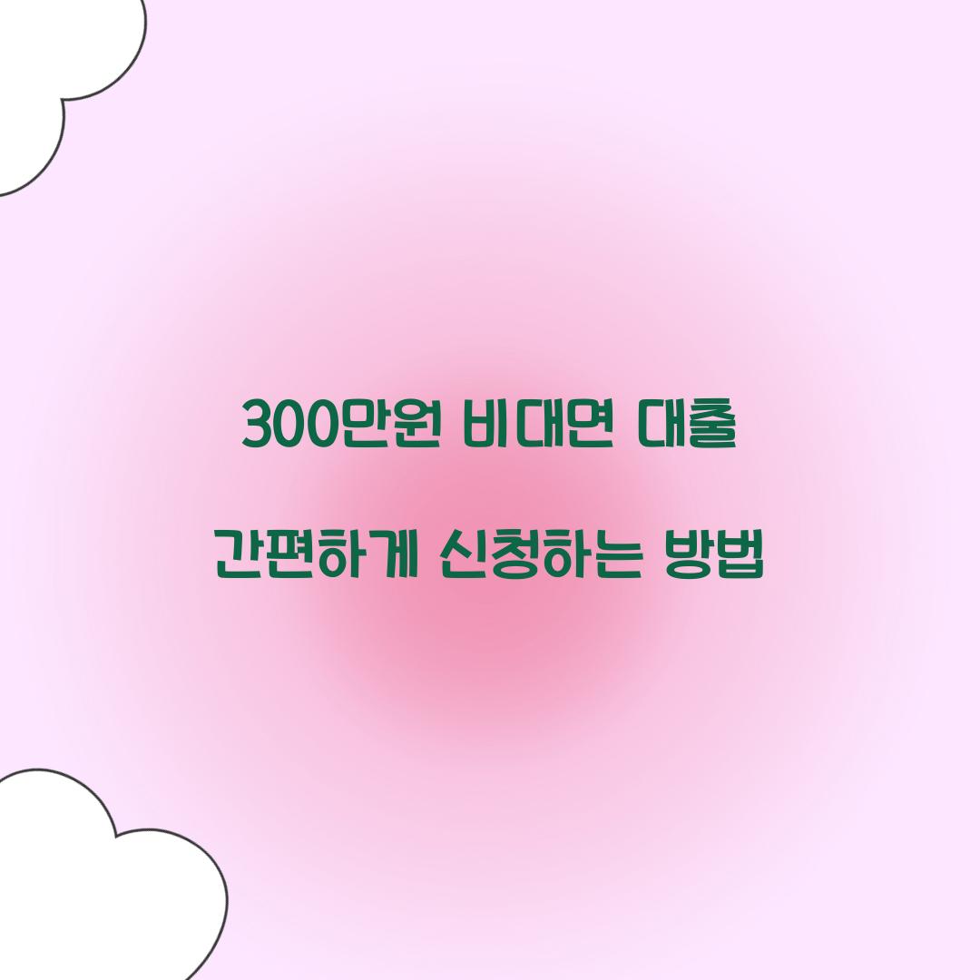 300만원 비대면 대출