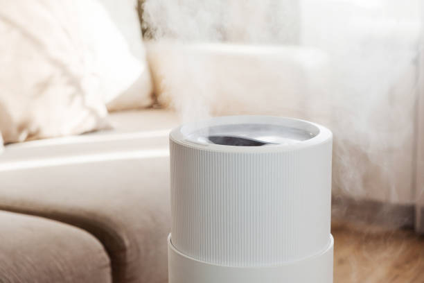 가습기가 돌아가는 실내 모습