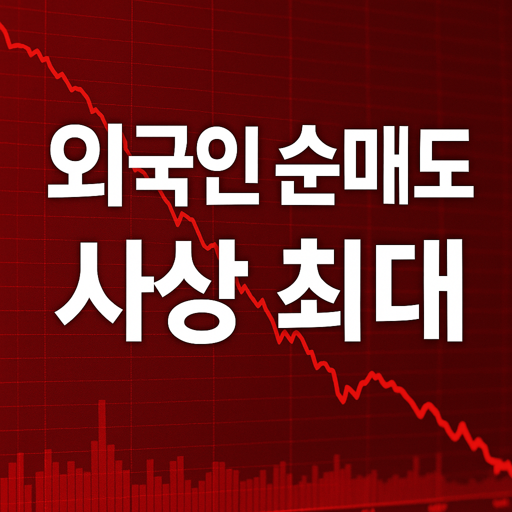 외국인 순매도 사상 최대, 이번 주 주식시장 왜 이렇게 흔들리나?