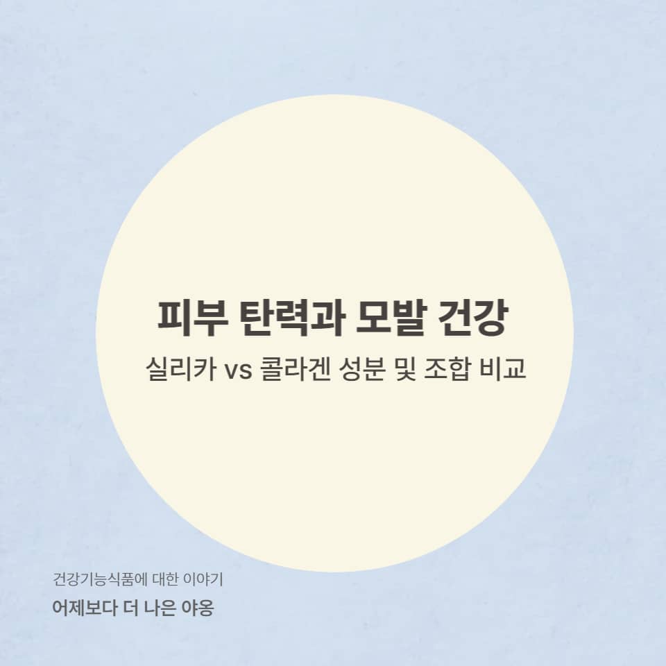 실리카(Silica) vs 콜라겐! 피부 탄력과 모발 건강을 위한 최적의 조합은?