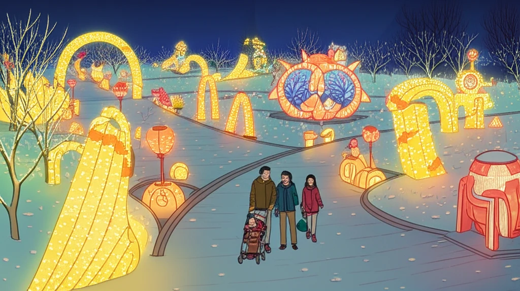 평촌중앙공원 야경과 안양천 산책로 겨..