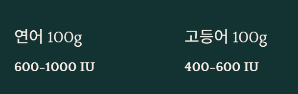 비타민d 하루권장량